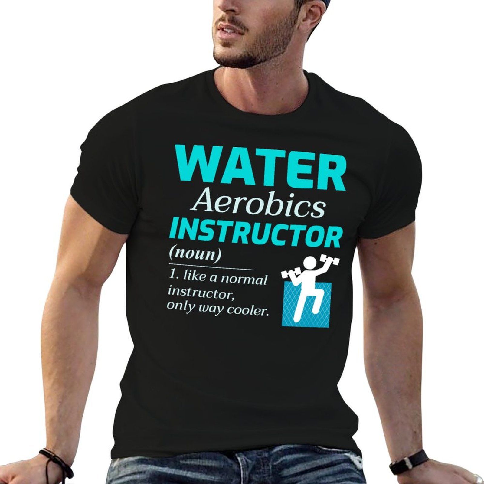 Aquatic Aerobics - ウォーターエアロビクスインストラクター水生フィットネストレーナー Tシャツアニメ Tシャツオーバーサイズコットン Tシャツ高品質 Tシャツ