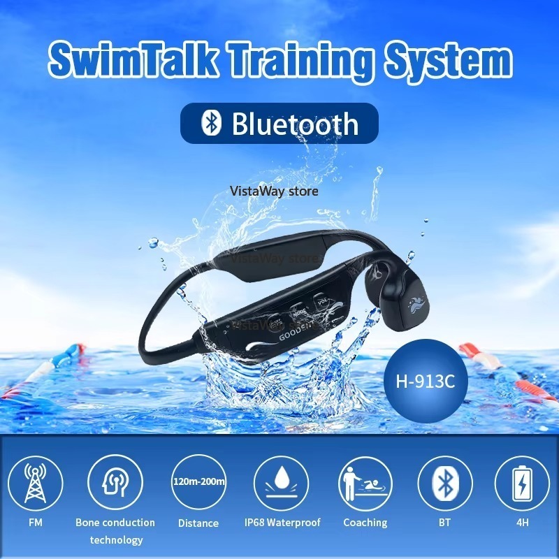 SwimTalk 防水ヘッドホン H913C 水中スポーツ  - Us Aquatic Sports のレビューと価格